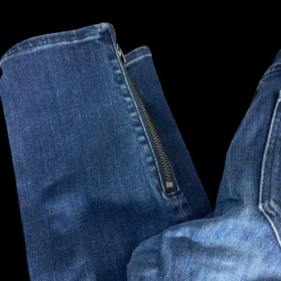 Madewell Skinny Skinny Mid Rise Ankle Zip Moto Style Jeans Sz‎ 25 - Picture 3 of 10